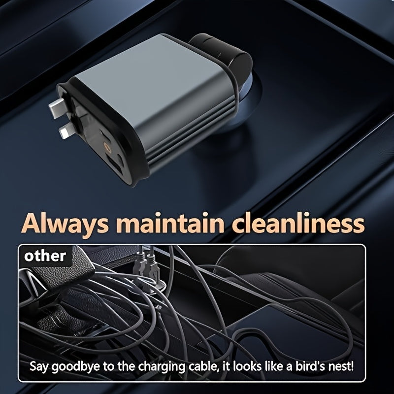 Мултифункционално зарядно за кола с LED светлина и бързо зареждане