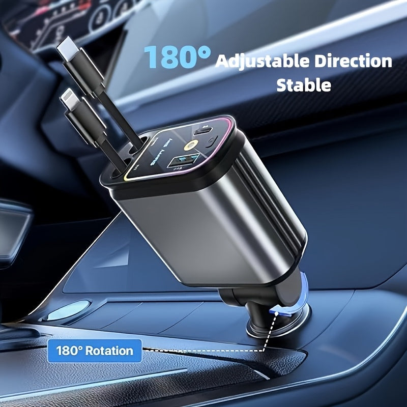 Мултифункционално зарядно за кола с LED светлина и бързо зареждане